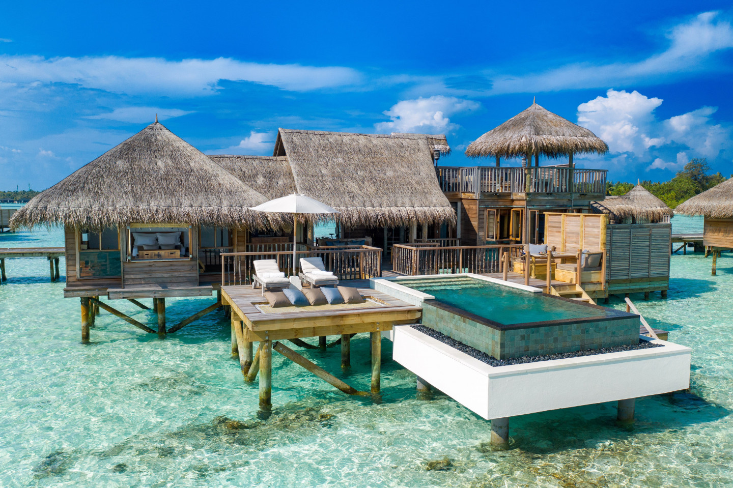 Located on the private island of Lankanfushi, Gili is a magical all-water villa resort crafted from natural materials and inspired by tractional design.